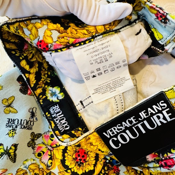 Versace Jeans Versace Limited Edition Tribute Print Butterfly Jeans Size 25 $995 - Picture 11 of 16